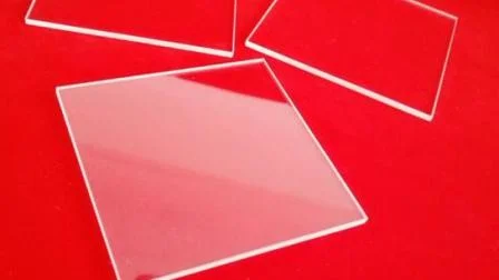 Lastra di vetro al quarzo ottica ad alta trasmittanza UV quadrata trasparente di grandi dimensioni personalizzata